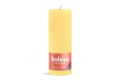 Bolsius Shine Collection Bougie bloc rustique 190/68 Jaune Soleil