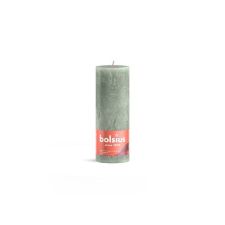 Bolsius Shine Collection Rustiek stompkaars 190/68 Jade Green-Jadegroen
