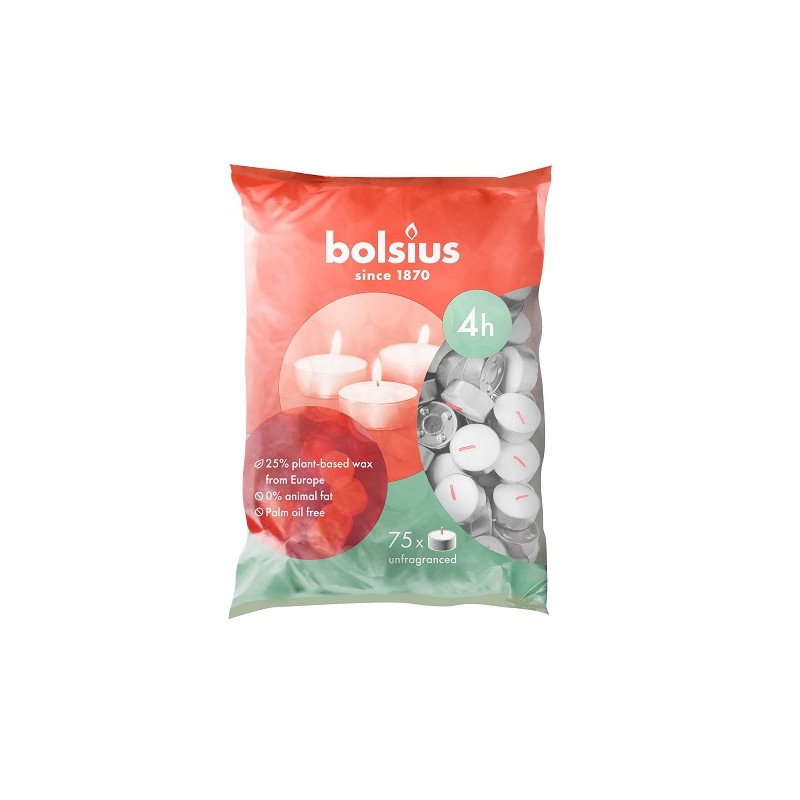 Bolsius Theelichten 4u zak a 75 stuks