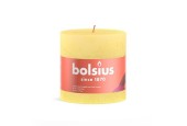 Bolsius Shine Collection Bougie bloc rustique 100/100 Jaune Soleil