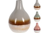 Vaas 3-kleurig Ø12,7x17,6cm 3 assorti