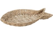 Schaal visvorm riet/rotan 36x21x4cm