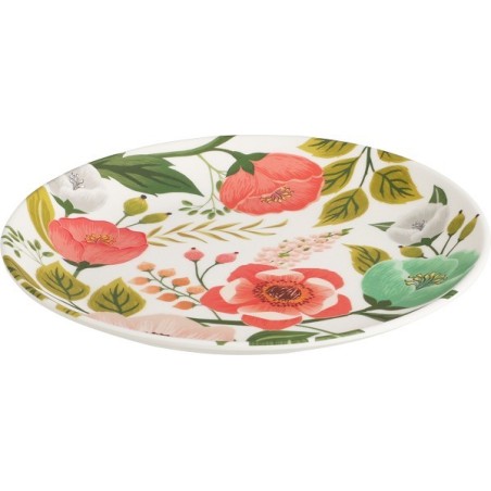Bord plat melamine bloemen Ø20cm
