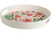Dienblad melamine bloemen Ø30xh4cm