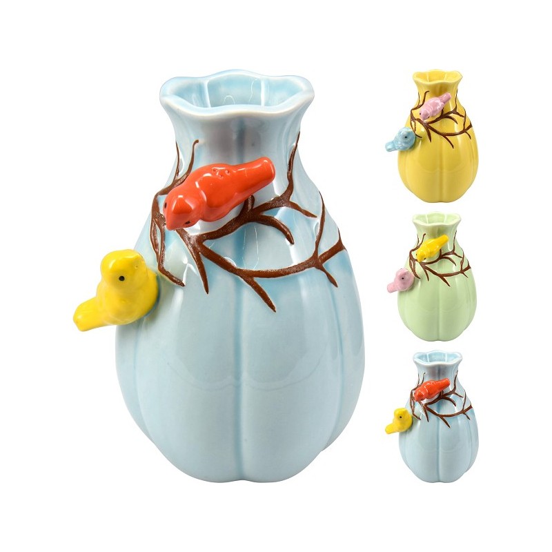 Vaas 14cm porselein 3 assorti