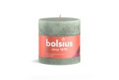 Bolsius Shine Collection Bougie bloc rustique 100/100 Vert Jade -Vert Jade