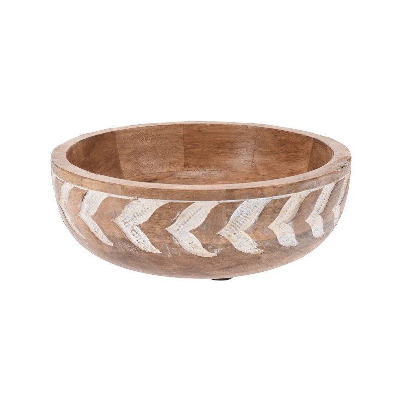 Schaal mangohout 19,5x19,5x5,5cm