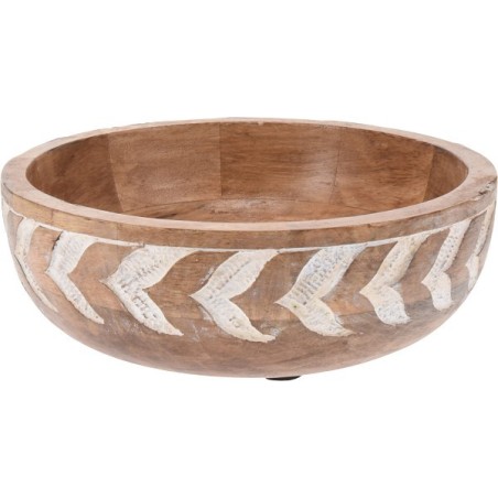 Schaal mangohout 19,5x19,5x5,5cm
