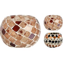 Theelichthouder Mozaïek glas 9x9x6cm