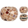 Theelichthouder Mozaïek glas 9x9x6cm