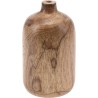 Vaas hout met smalle hals 7x7x13cm