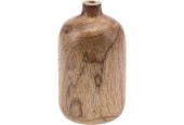 Vaas hout met smalle hals 7x7x13cm