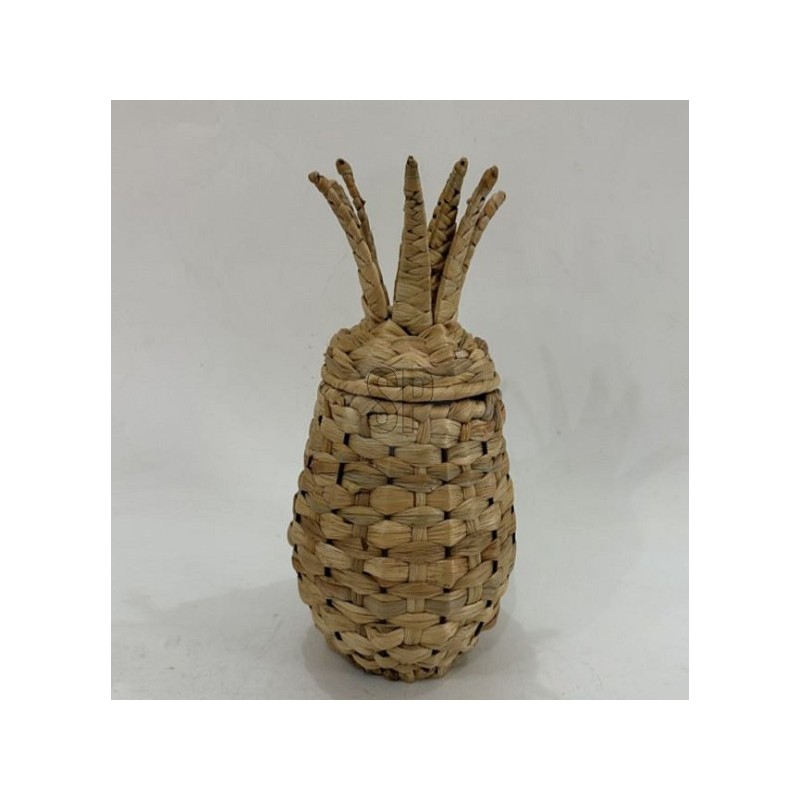 Ananas mand riet/rotan 17x17x30cm