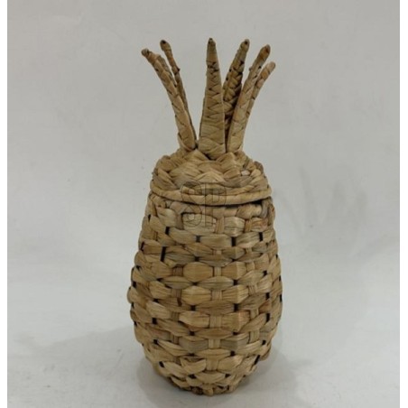 Ananas mand riet/rotan 17x17x30cm