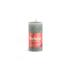 Bolsius Shine Collection Rustiek stompkaars 100/50 Jade Green-Jadegroen