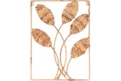 Wanddecoratie bladeren riet 50x35cm