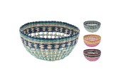 Mand rond zeegras Ø20xh10cm multikleuren