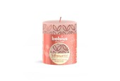 Bolsius Bougie bloc imprimée rustique 80/68 Misty Pink Silhouette