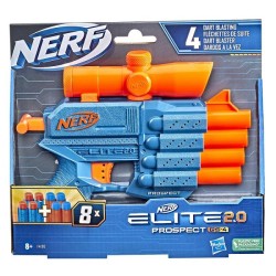 Hasbro Nerf Elite 2.0 Prospect QS 4, Blaster avec 8 fléchettes en mousse