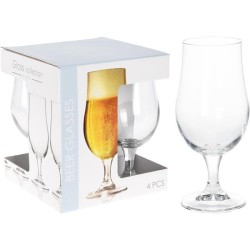 Verre à bière sur pied 370ml lot de 4 pièces