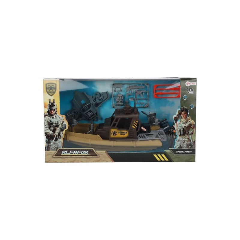 Toi Toys Alfafox Military Playset XL Bateau avec accessoires