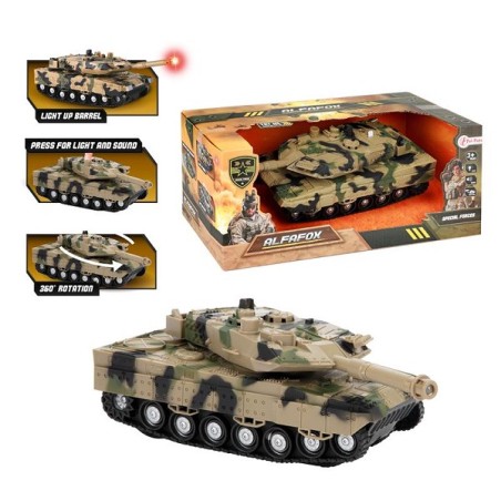 Toi Toys Alfafox Tank friction militaire + lumière et son