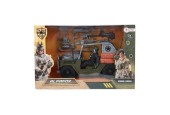 Toi Toys Alfafox Ensemble de jeu militaire Jeep avec accessoires