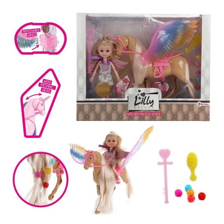 Toi Toys Poupée ado Lauren 15cm + licorne mobile