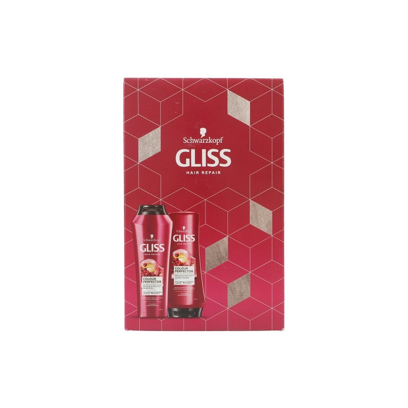 Gliss Coffret Shampoing 250 ml + Après-Shampooing 200 ml Perfecteur de Couleur