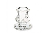 Bolsius glazen kaarshouder rond 6,2x5,7cm transparant