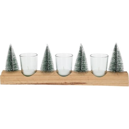 Photophore set d'arbres 39x12cm
