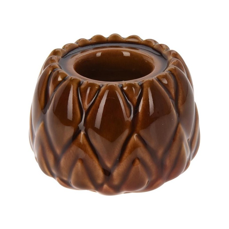 Artisjok theelichthouder keramiek 8cm