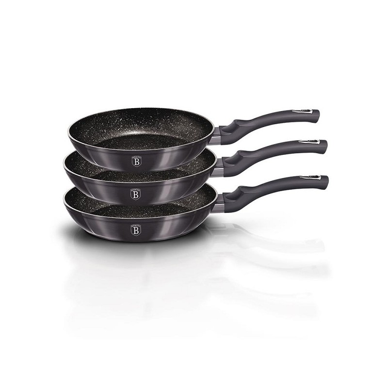 BerlingerHaus 3-delige koekenpanset Metallic Line Carbon Pro Edition Inductie