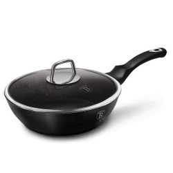BerlingerHaus Cocotte avec couvercle 24 cm Noir Silver Collection Induction