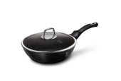 BerlingerHaus Hapjespan met deksel 24cm Black Silver Collection Inductie