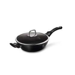 BerlingerHaus Cocotte avec couvercle 28 cm Noir Silver Collection Induction