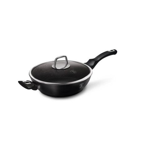 BerlingerHaus Cocotte avec couvercle 28 cm Noir Silver Collection Induction