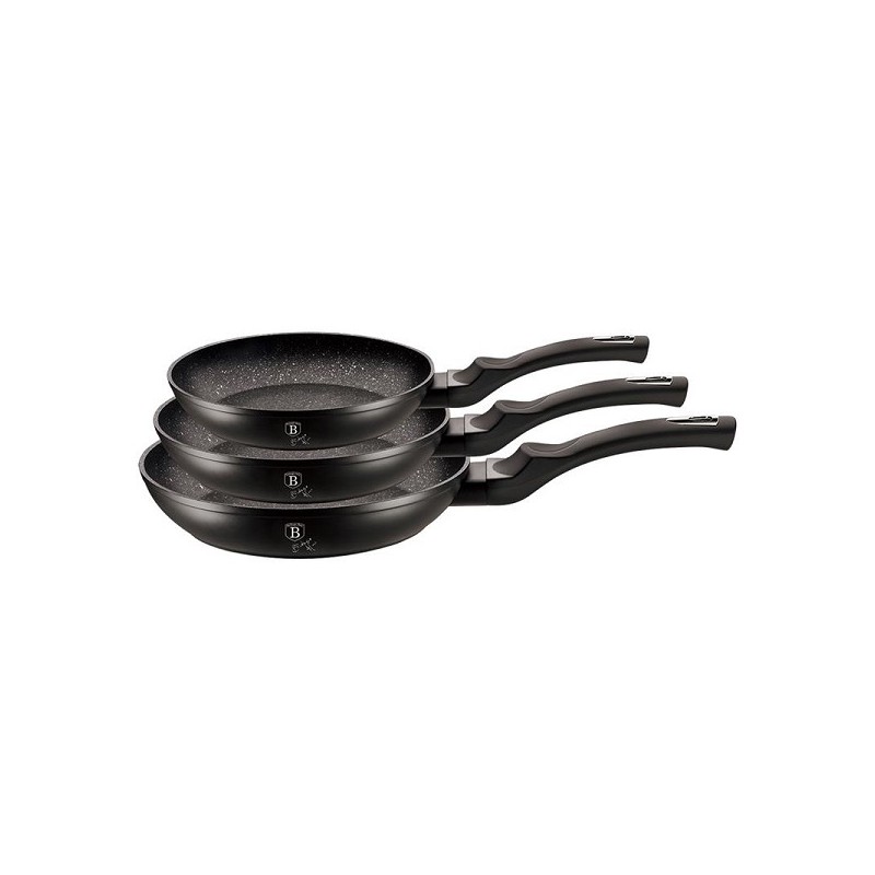 BerlingerHaus 3-delige koekenpanset Black Silver Collection Inductie