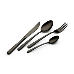 BerlingerHaus Ménagère 16 pièces en acier inoxydable noir brillant