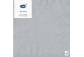 Duni servetten Zilver 33x33 cm 3-laags tissue FSC pak a 20 servetten