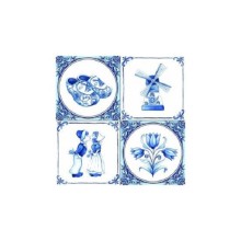 Ambiente Servetten Holland Delfts blauwe tegels 33cm 20 stuks