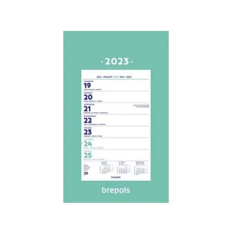 Wandkalender weekkalender 2024 gelijmd 19x34cm
