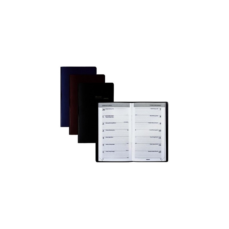 Zakagenda Breplan week 2024 SETA zwart/blauw/rood 9x16cm
