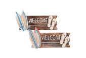 Planche de bienvenue planche de surf/chausson bois 50x18cm