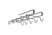 Metaltex MyMug kopjesrek voor onder plank zwart 28x14x6cm