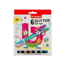 Bruynzeel 6 Glitter Felt Tips