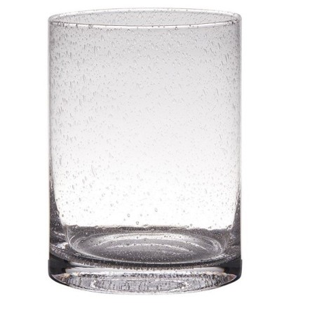 Hakbijl Glass Cilindervaas/ windlicht Archer soda bubbles glas Ø15xh20cm