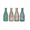 Hakbijl Glass Bottle vase set 4 pièces Ø6xh18cm bleu/gris