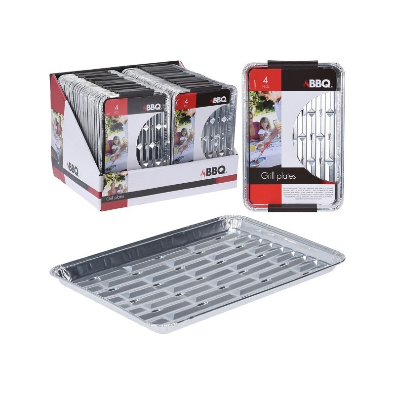 Grillschalen 24x16x1,5cm set van 4 stuks