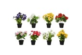 Decoris  kunstplant in pot polyester 11x11xH20cm